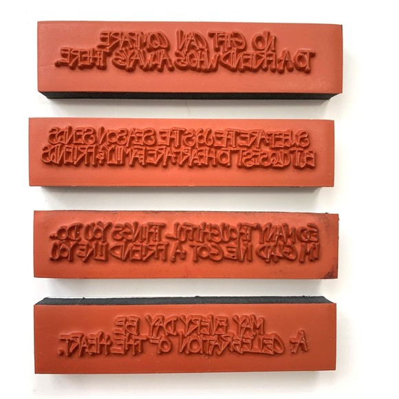 Vintage 1997 Stampin Up Set  THOUGHTS 4 YOU Foam Mounted Rubber Stamp Set - Picture 4 of 4